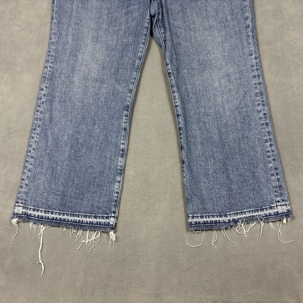 J. Crew Factory Mid Blue Wide-Leg Cropped Jeans - Picture 3 of 10